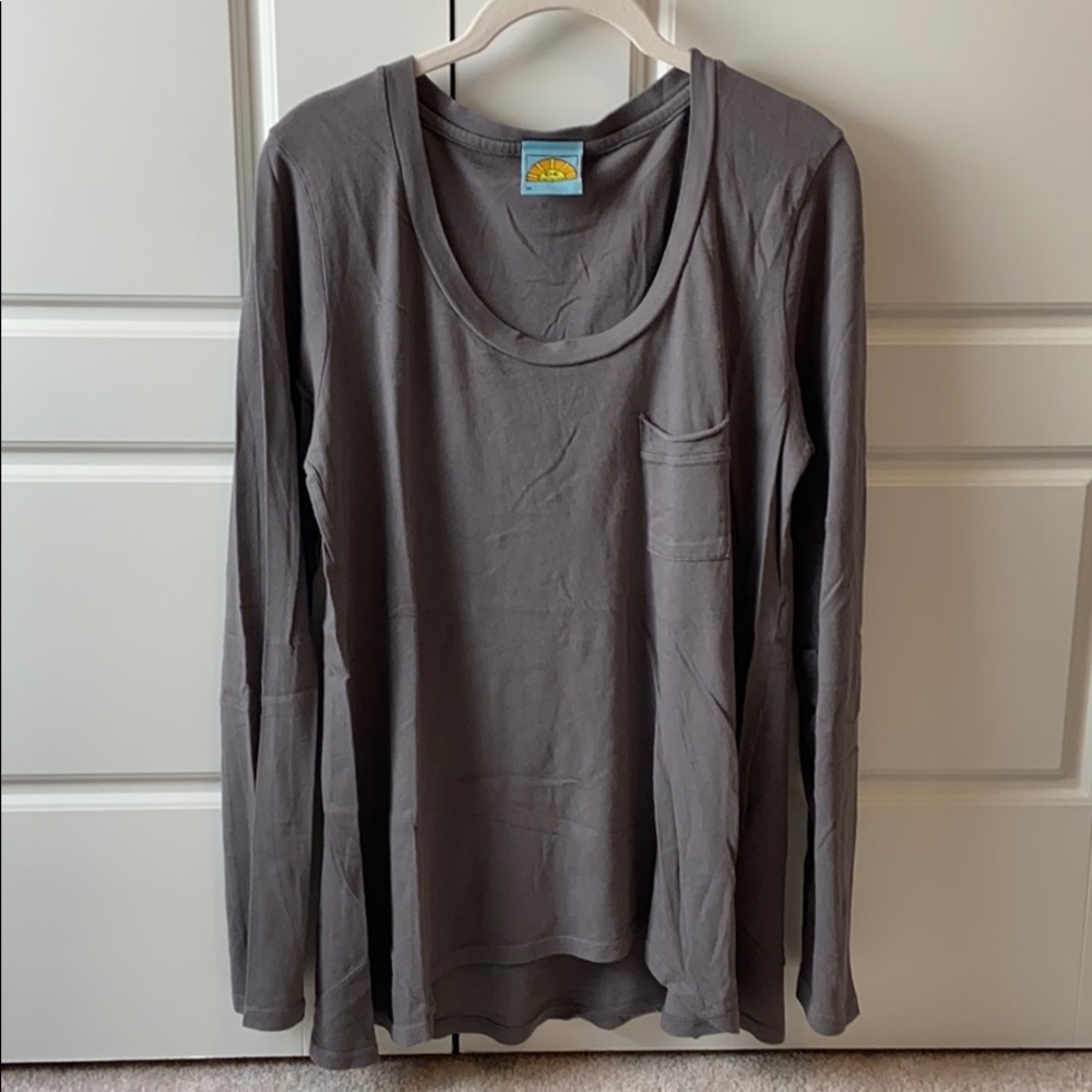 C&C long sleeve grey tee